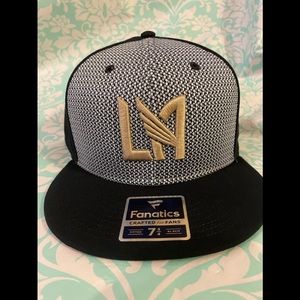 Mens fanatics LAFC soccer fitted hat sz 73/4